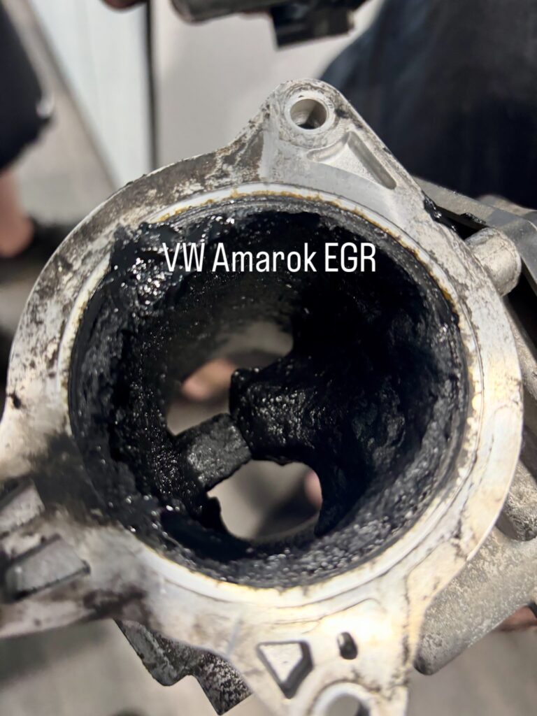 VW Amarok EGR valve almost completely blocked with carbon and soot